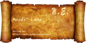 Mező Edda névjegykártya
